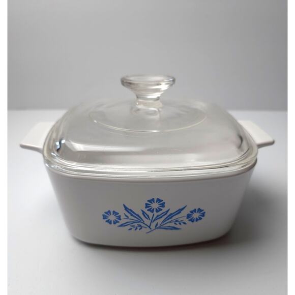 Vintage Blue Corning Ware Casserole Dish With Pyrex Lid A-1 1/2-B 1.5 Liter - Picture 1 of 13